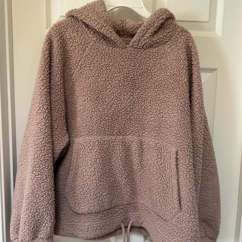 American Eagle Outfitters Plush Sherpa Pullover - Soft Pink